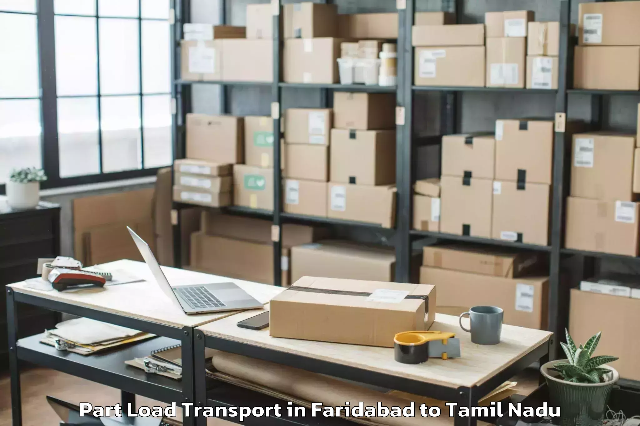 Book Faridabad to Sastra University Thanjavur Part Load Transport Online